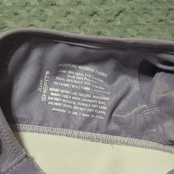 SHEFIT Lavender and White Sports Bra with Gold Logo - Brand New! - Picture 7 of 13